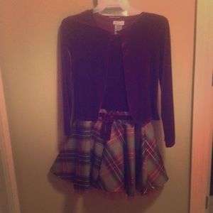 Burgundy Velvet Christmas Holiday Dress